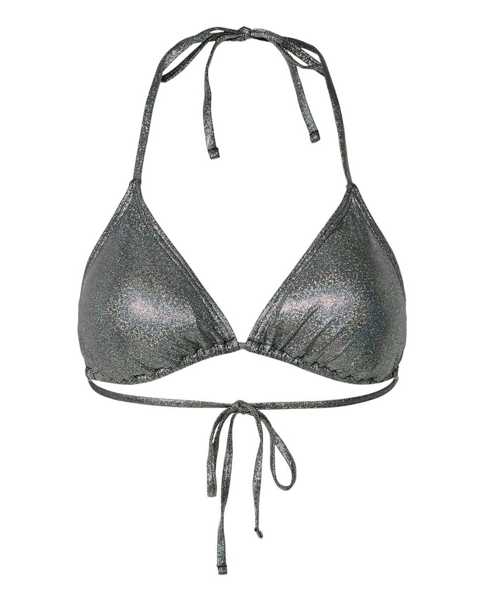 Biquíni Triangular - Prateado Prata-5