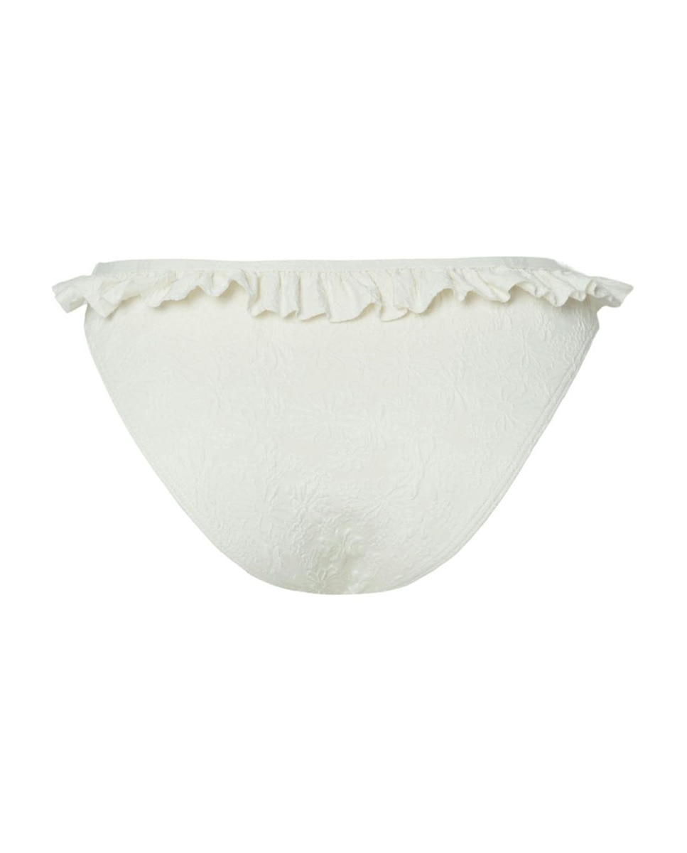 Cueca de Biquíni com Folho Branco-6
