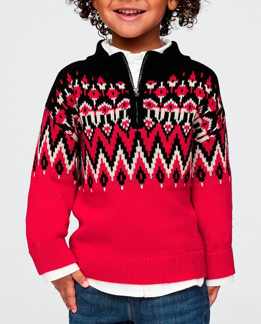 Imagen 0 de Jersey de punto de bebé niño con cremallera