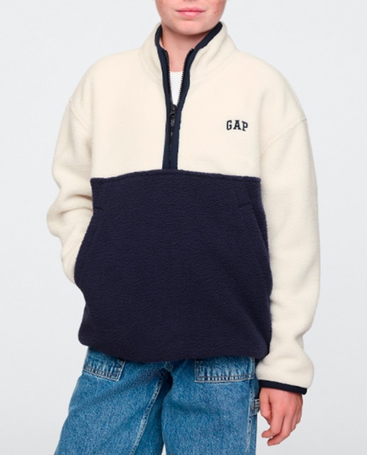 Imagen 0 de Sudadera suave de forro polar bicolor de niño