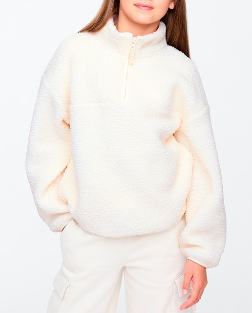 Imagen 0 de Jersey Sherpa de media cremallera de niña