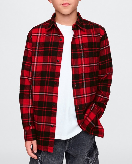 Imagen 0 de Camisa de franela de algodón orgánico para niños