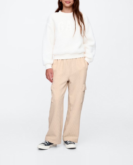 Imagen 0 de Pantalones cargo de pana suave y elástica sin cordones de niña