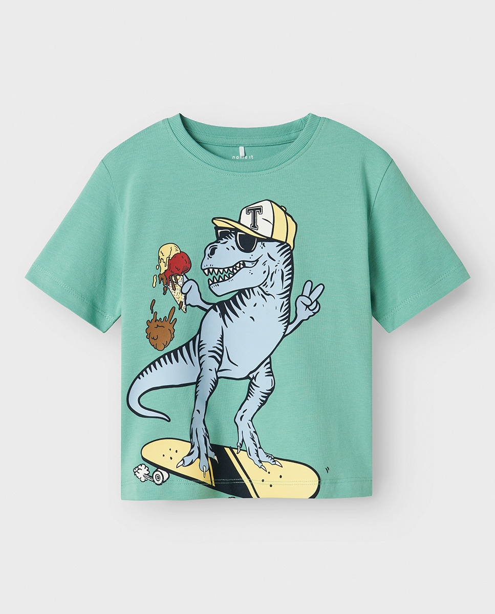 Camiseta de niño Turquesa-1