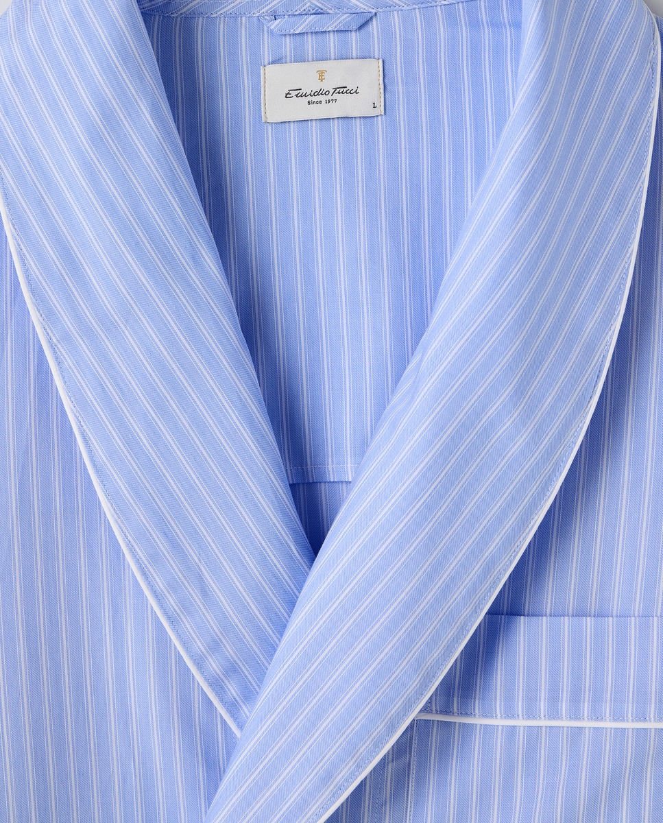Robe de Popelina às Riscas Azul-4