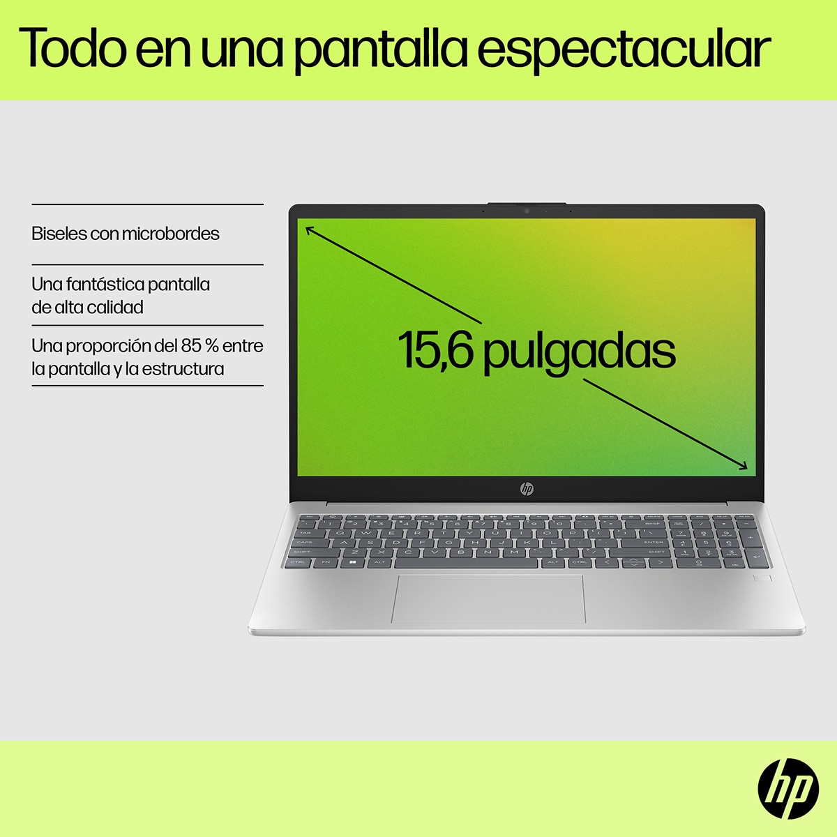 Portátil HP 15-fd0166ns, Intel N100, 8GB, 256GB SSD, 15,6", W11 Plata-6