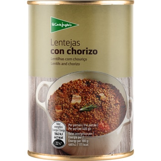 lentejas con chorizo lata 400 g - El Corte Ingles