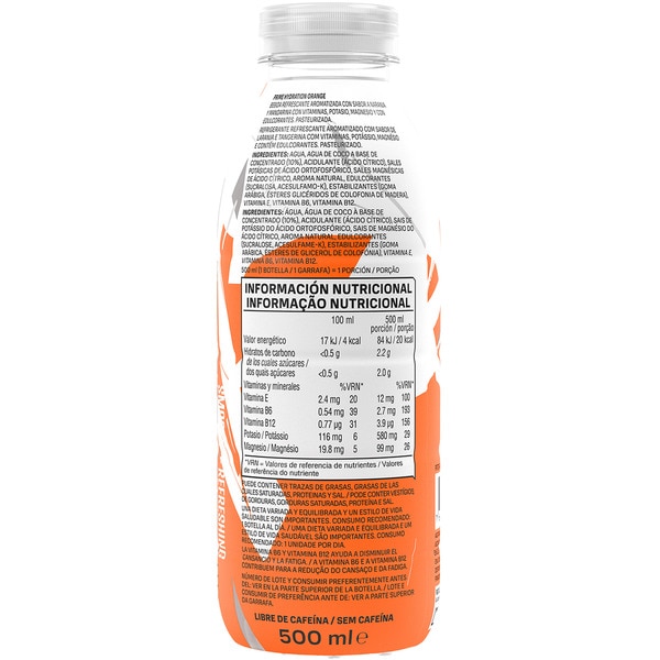 Ice bebida isotónica hidratante sabor naranja con edulcorantes botella 500 ml