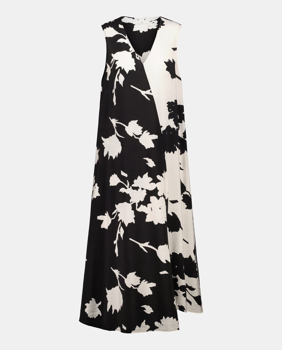 Vestido Midi sem Mangas Preto-5