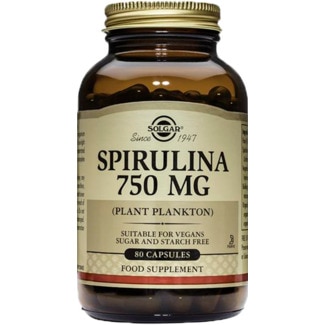 Spirulina 750mg embalagem 80 - Solgar