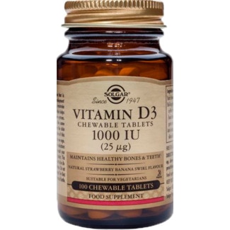Vitamina D3 25mg embalagem 100 - Solgar