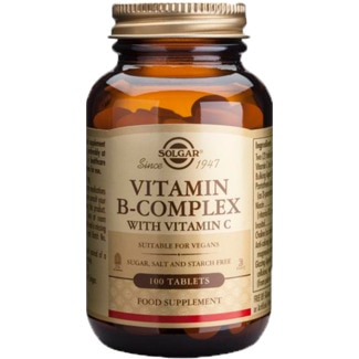 Vitamina B Complex+Vitamina C Complex embalagem 100 comprimidos - Solgar