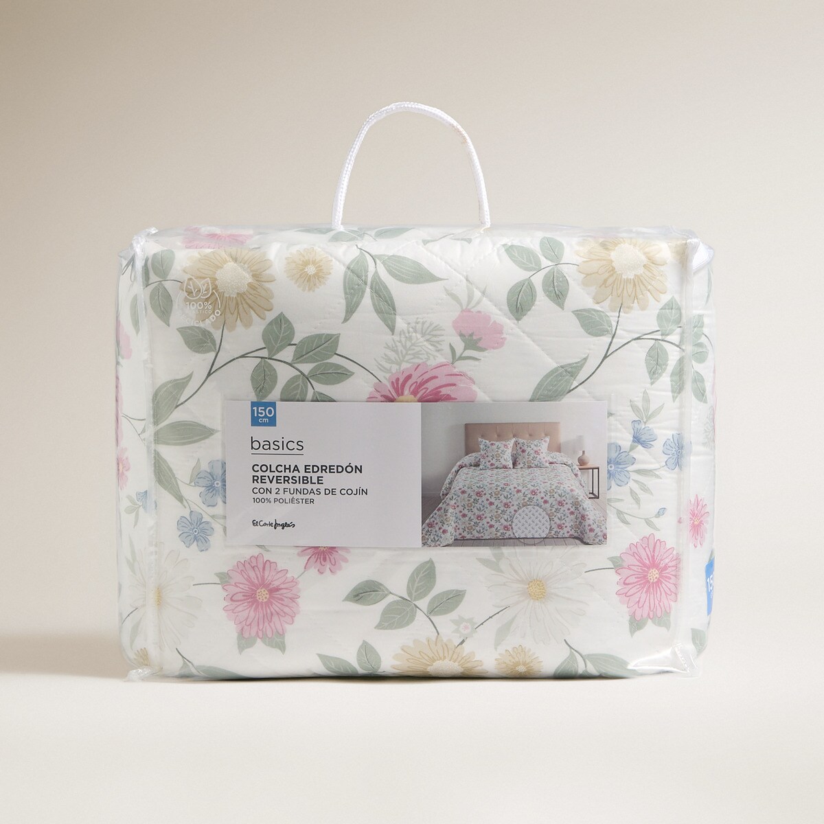 Edredão Reversível com Capa de Almofada Wisteria Rosa-4