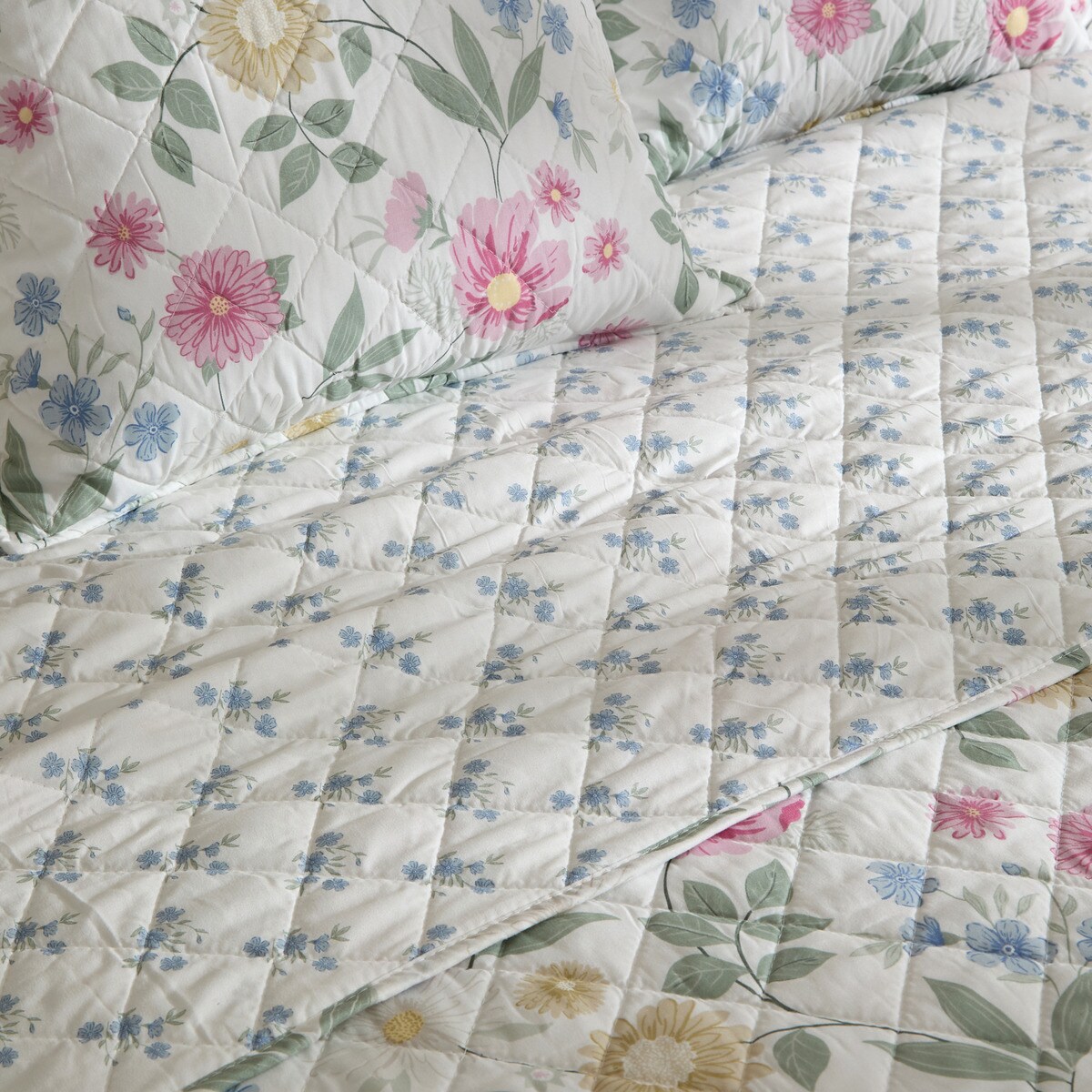 Edredão Reversível com Capa de Almofada Wisteria Rosa-3