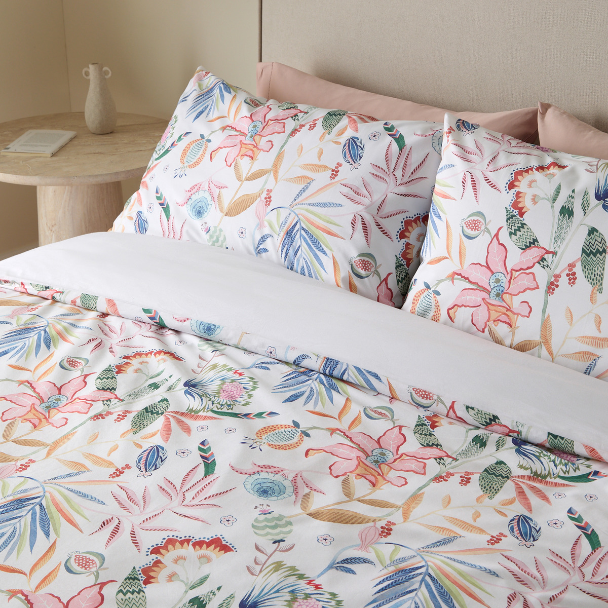 Conjunto de Capa de Edredão de Algodão Percal Zanzíbar Multicolor-3