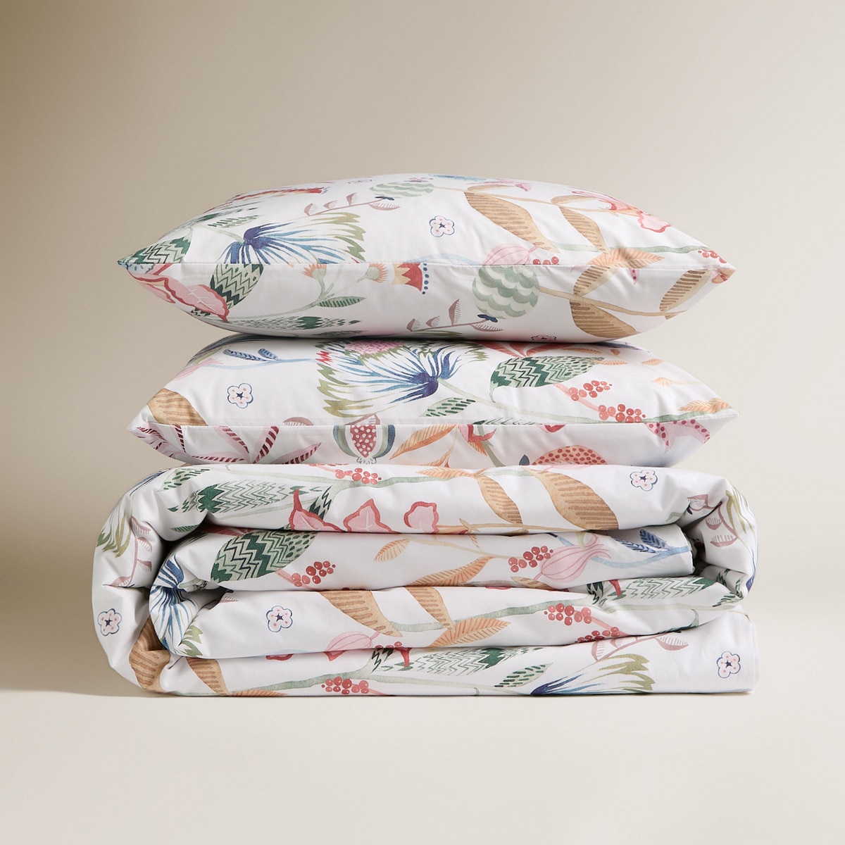 Conjunto de Capa de Edredão de Algodão Percal Zanzíbar Multicolor-2