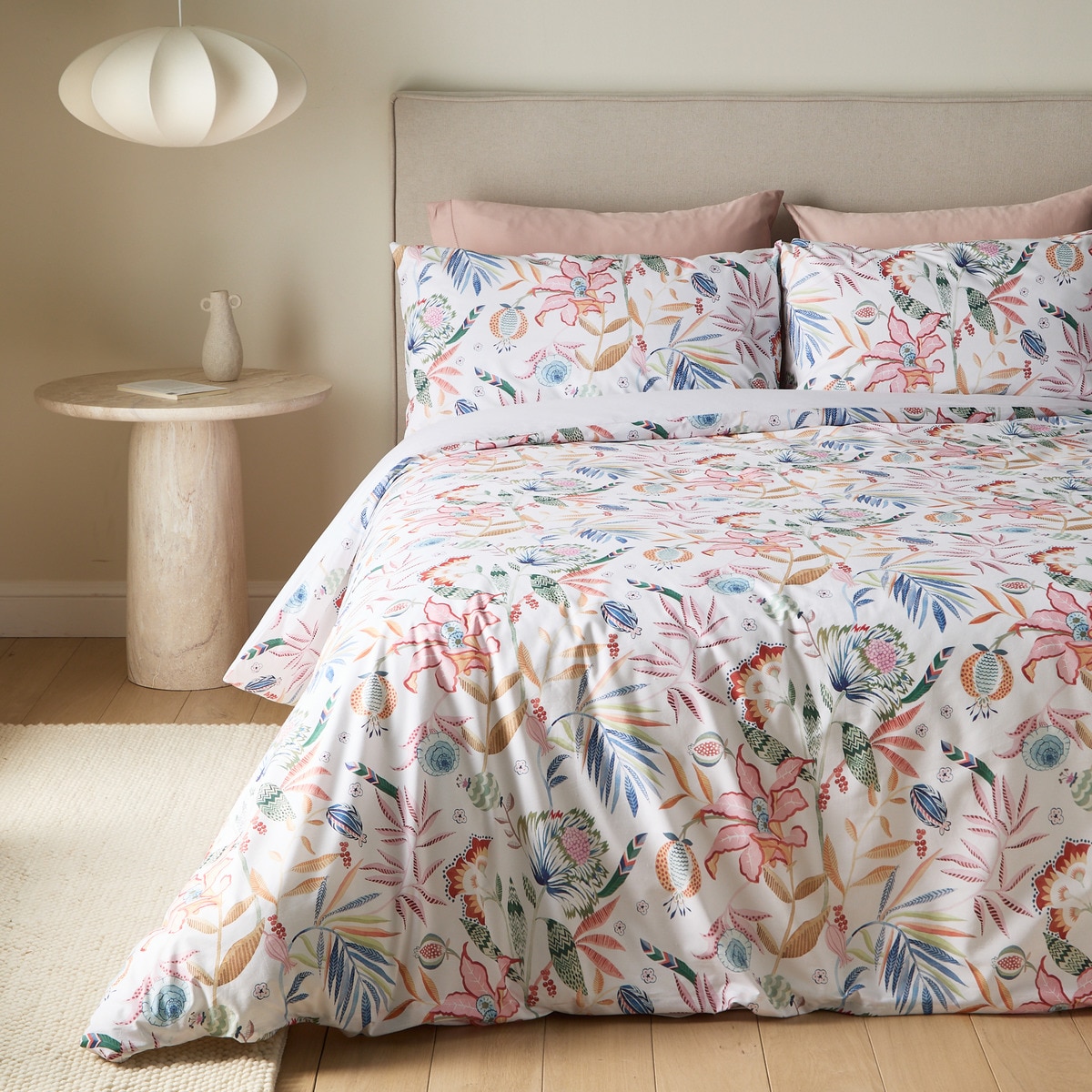 Conjunto de Capa de Edredão de Algodão Percal Zanzíbar Multicolor-1