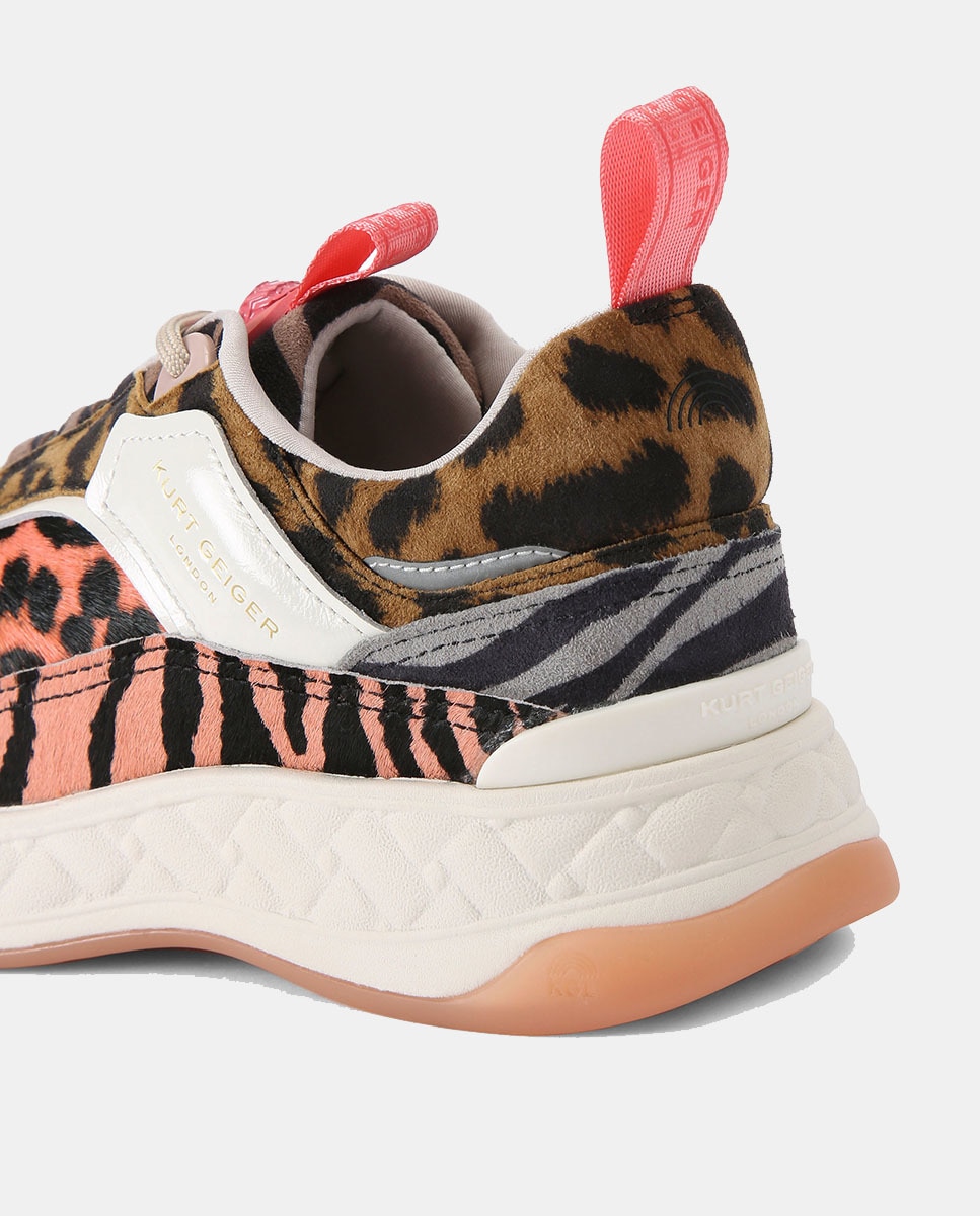 Sapatilhas com Animal Print de Zebra Colorido Multicolor-4