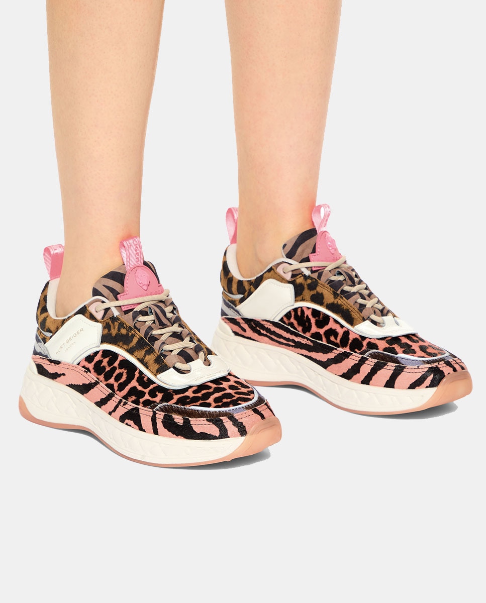 Sapatilhas com Animal Print de Zebra Colorido Multicolor-2