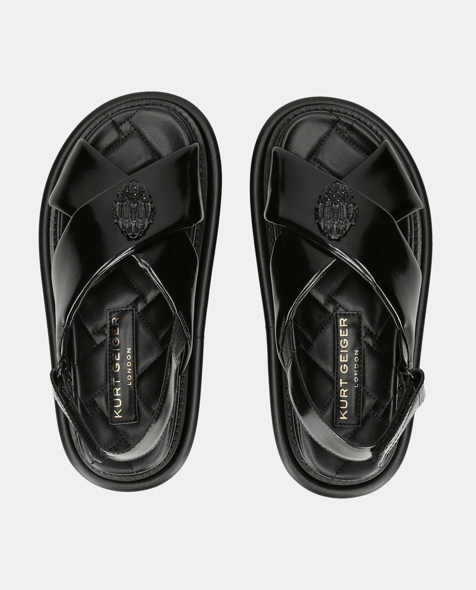 Sandálias Orson Cross Strap com Plataforma Preto-2