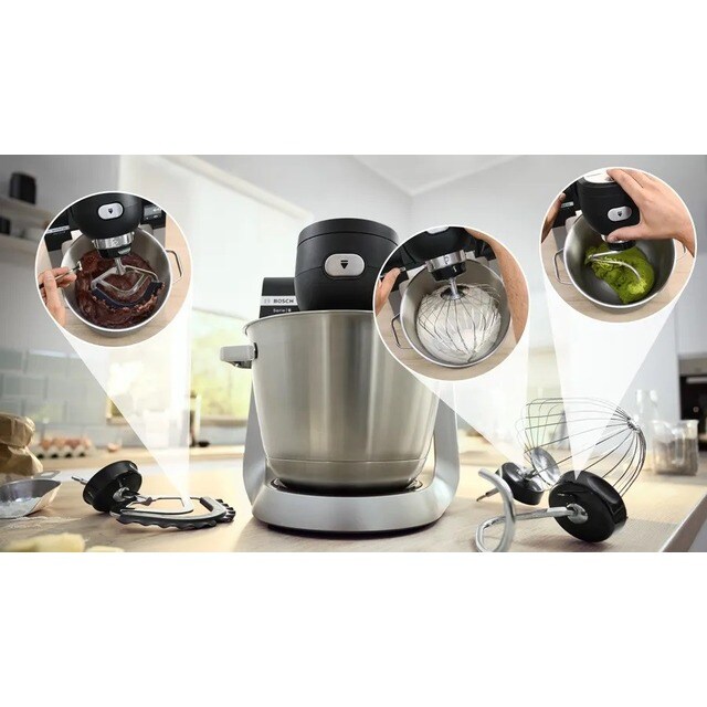 Robot de Cozinha Bosch Serie 6 MUMS6ZS00 com Balança, de 1600 W e Capacidade de 5,5 Litros - Preto e Aço Inoxidável Preto / Inox-9