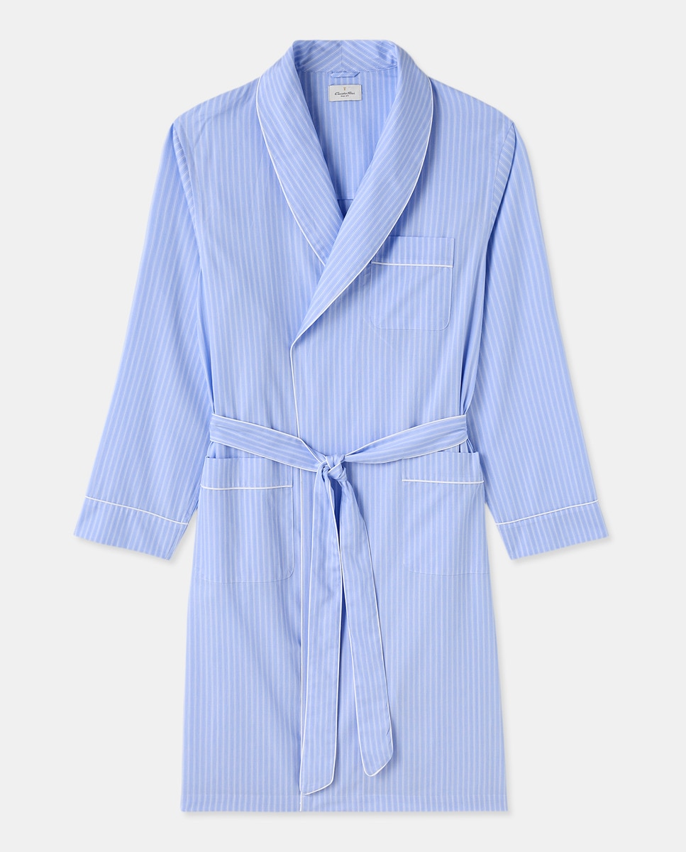 Robe de Popelina às Riscas Azul-3