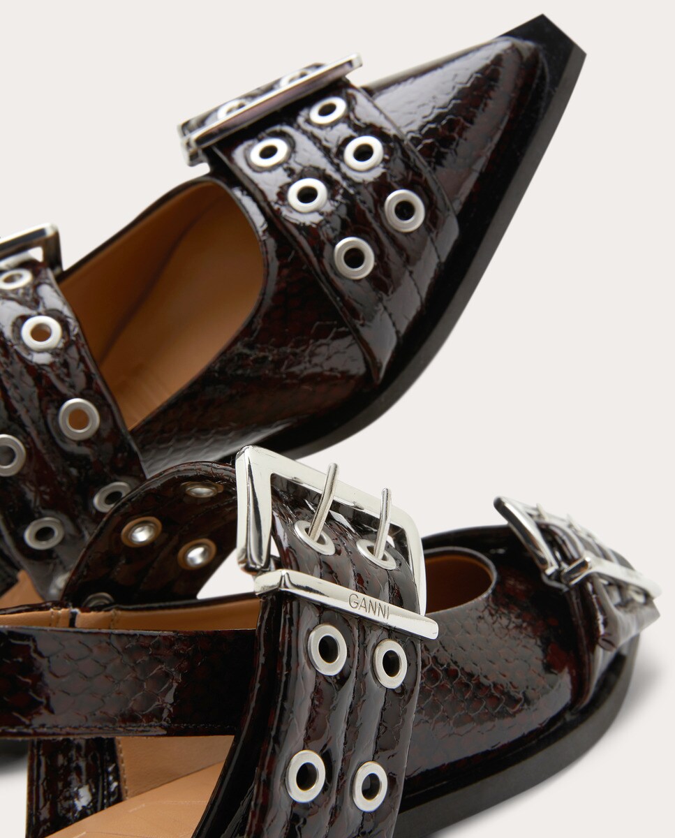 Sapatos Rasos de Tecido Preto-5