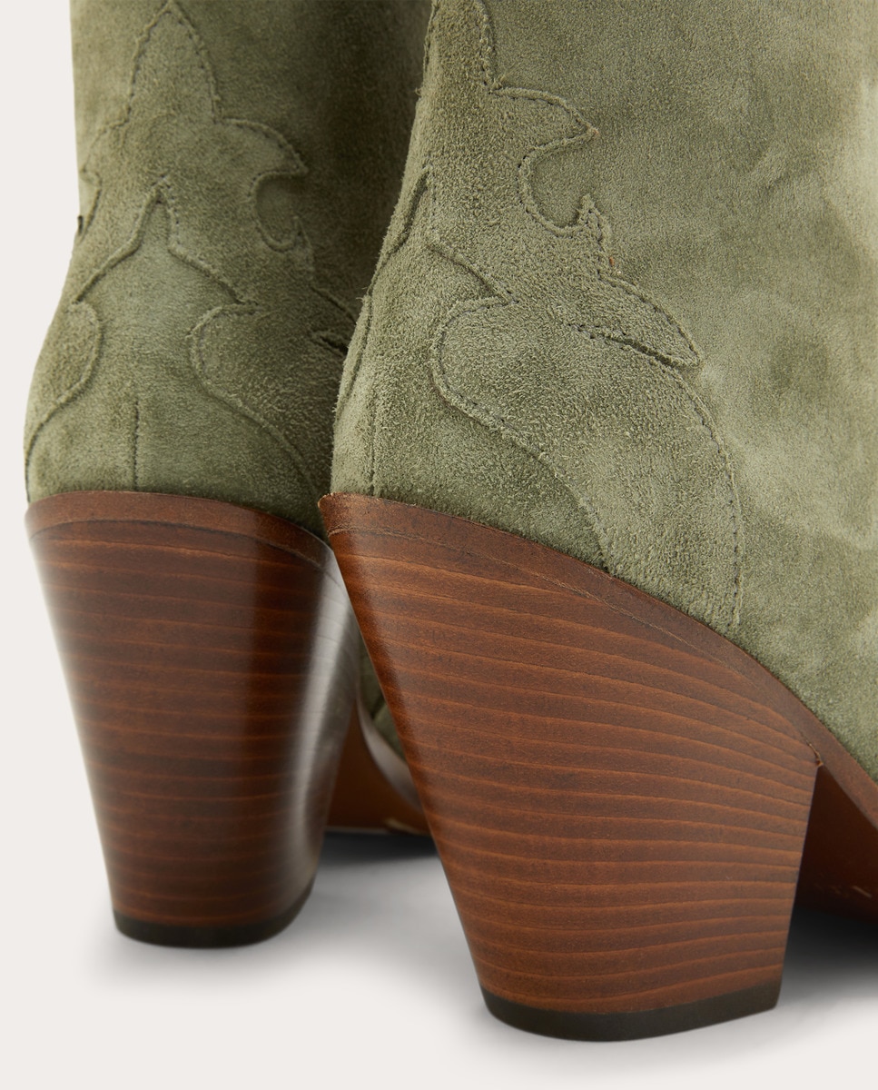 Botins de Cowboy em Pele Preto-3