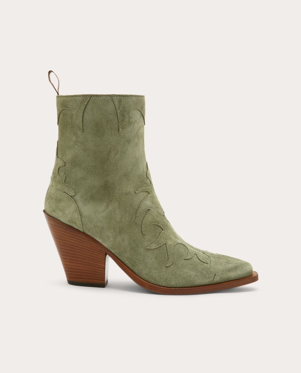 Botins de Cowboy em Pele Preto-1
