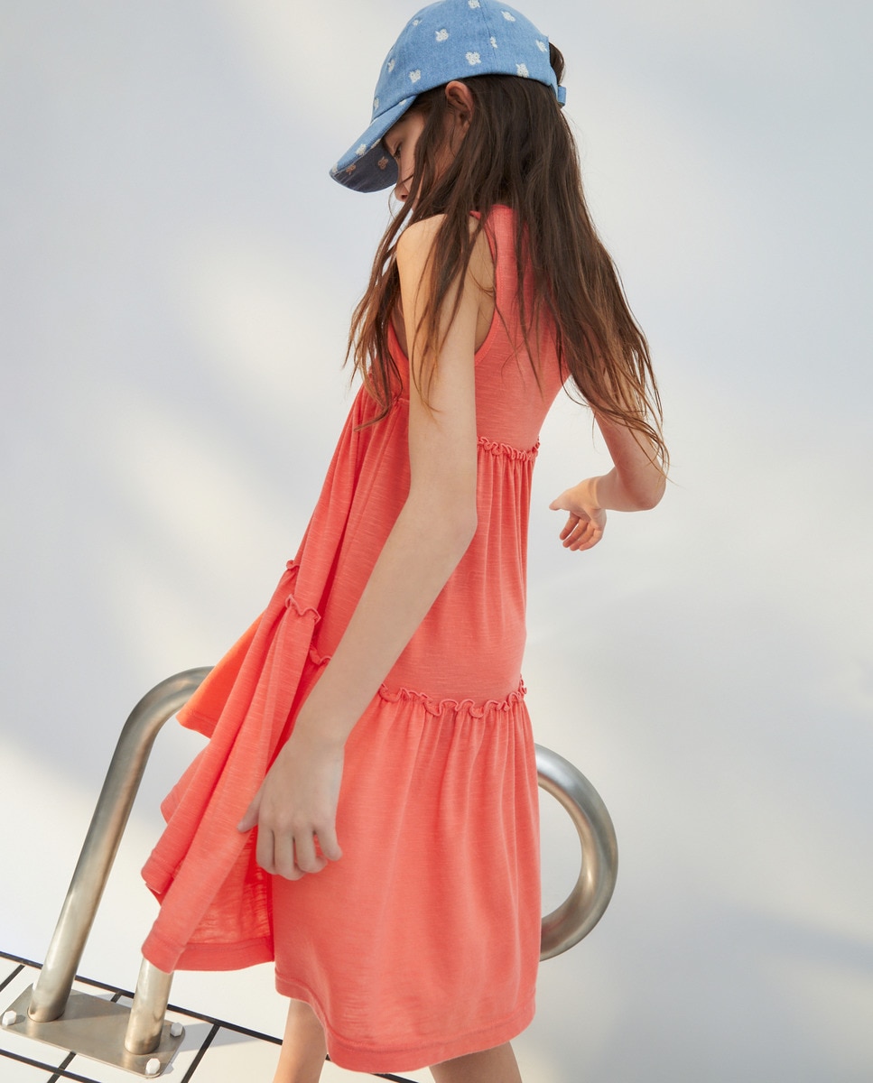 Vestido Liso Flamé 630 Coral-2