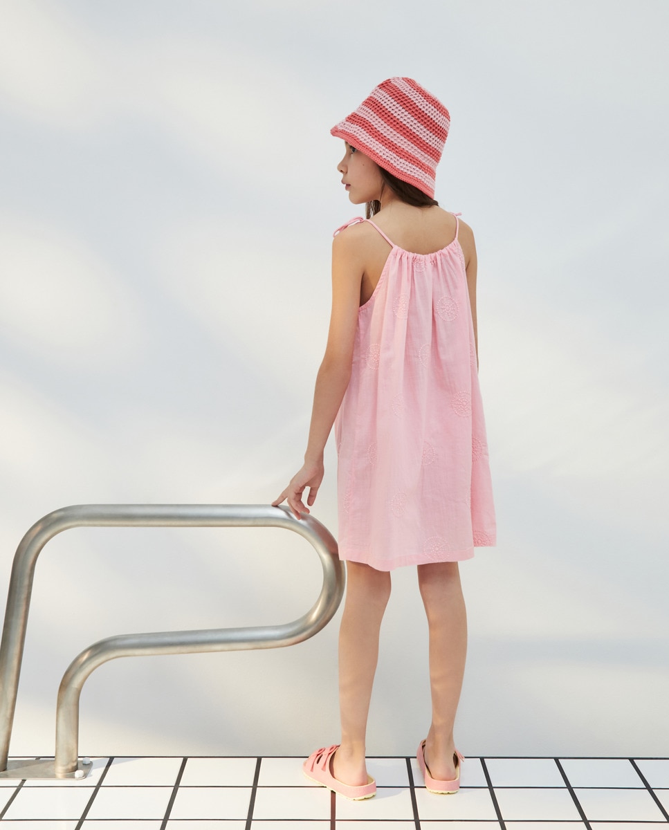 Vestido com Bordados 200 Rosa-6