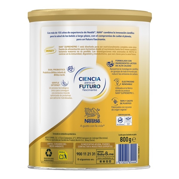 SUPREME Pro 1 Milchpulver für Säuglinge ab dem ersten Lebenstag Dose 800 g ohne Palmöl