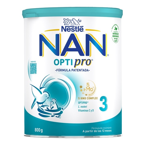 3 Optipro premium powdered growth milk formula ages 12+ months can 800 g and with no palm oil