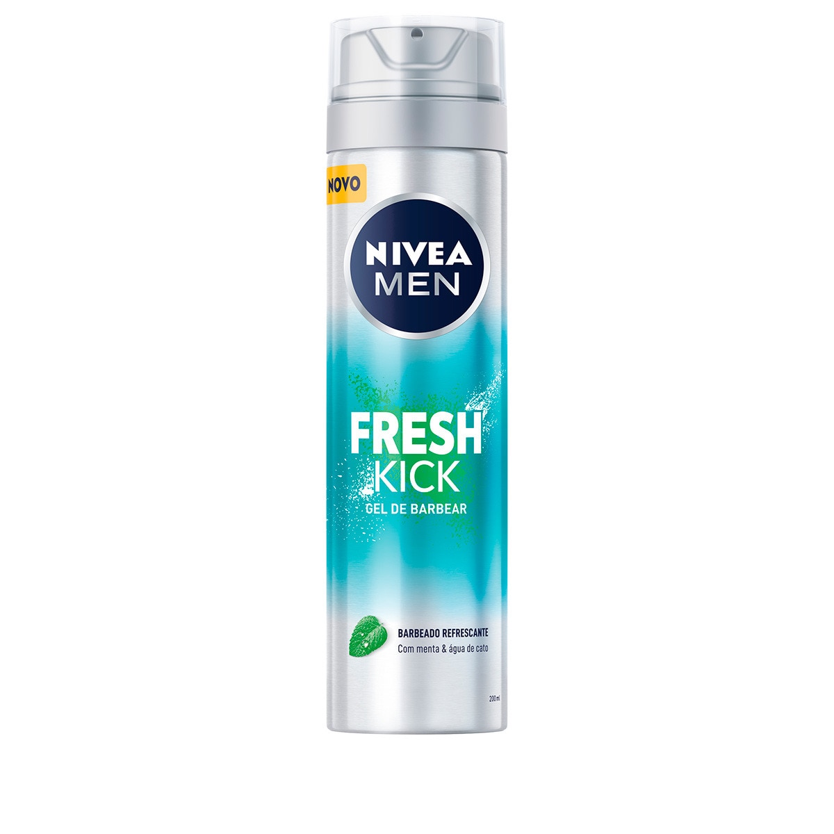 Gel de Barbear com Menta e Água de Cato Fresh Kick embalagem 200 ml