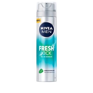 Gel de Barbear com Menta e Água de Cato Fresh Kick embalagem 200 ml - Nivea Men