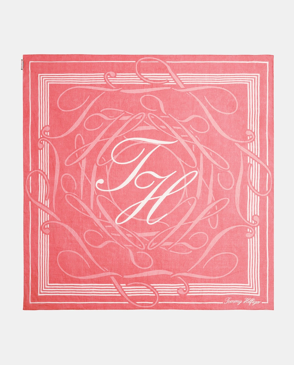Lenço de Linho - Rosa Rosa-3