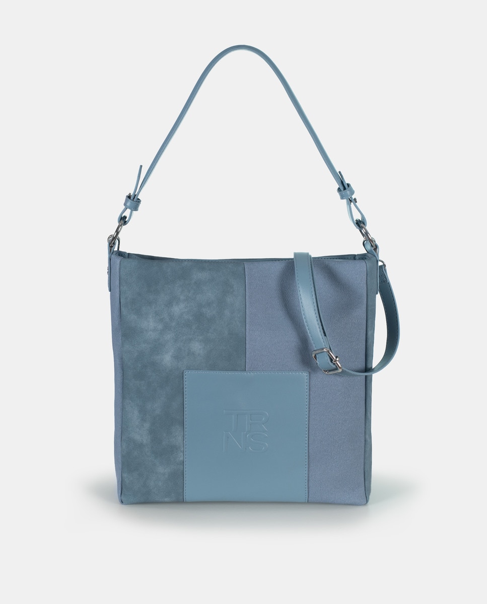 Mala Hobo com Alça de Tiracolo Amovível Azul-1