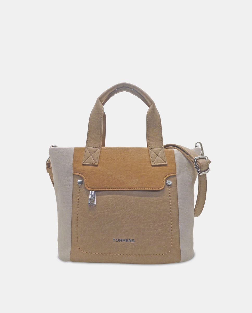 Mala Shopper com Alça Amovível Camel-1