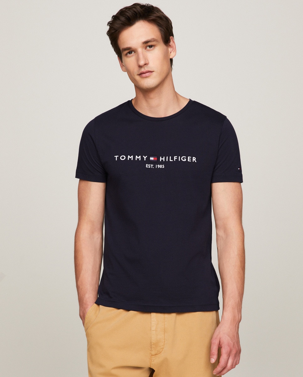 Azul Marino Camiseta Manga Corta Tommy Hilfiger Camiseta De Hombre