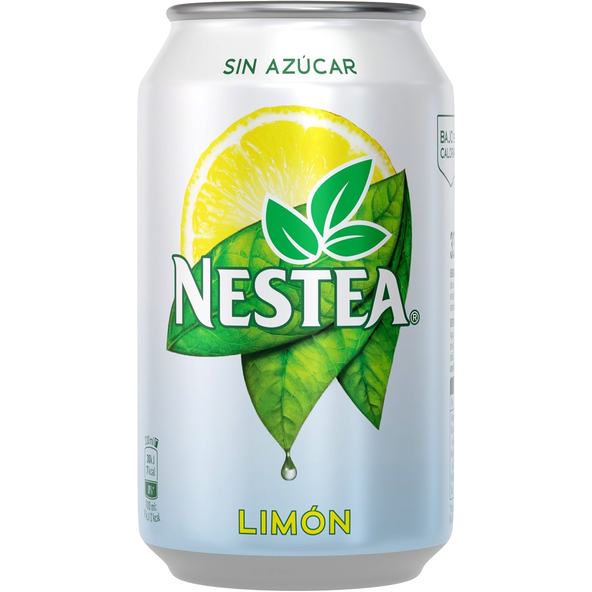 refresco de té al limón sin azúcar lata 33 cl