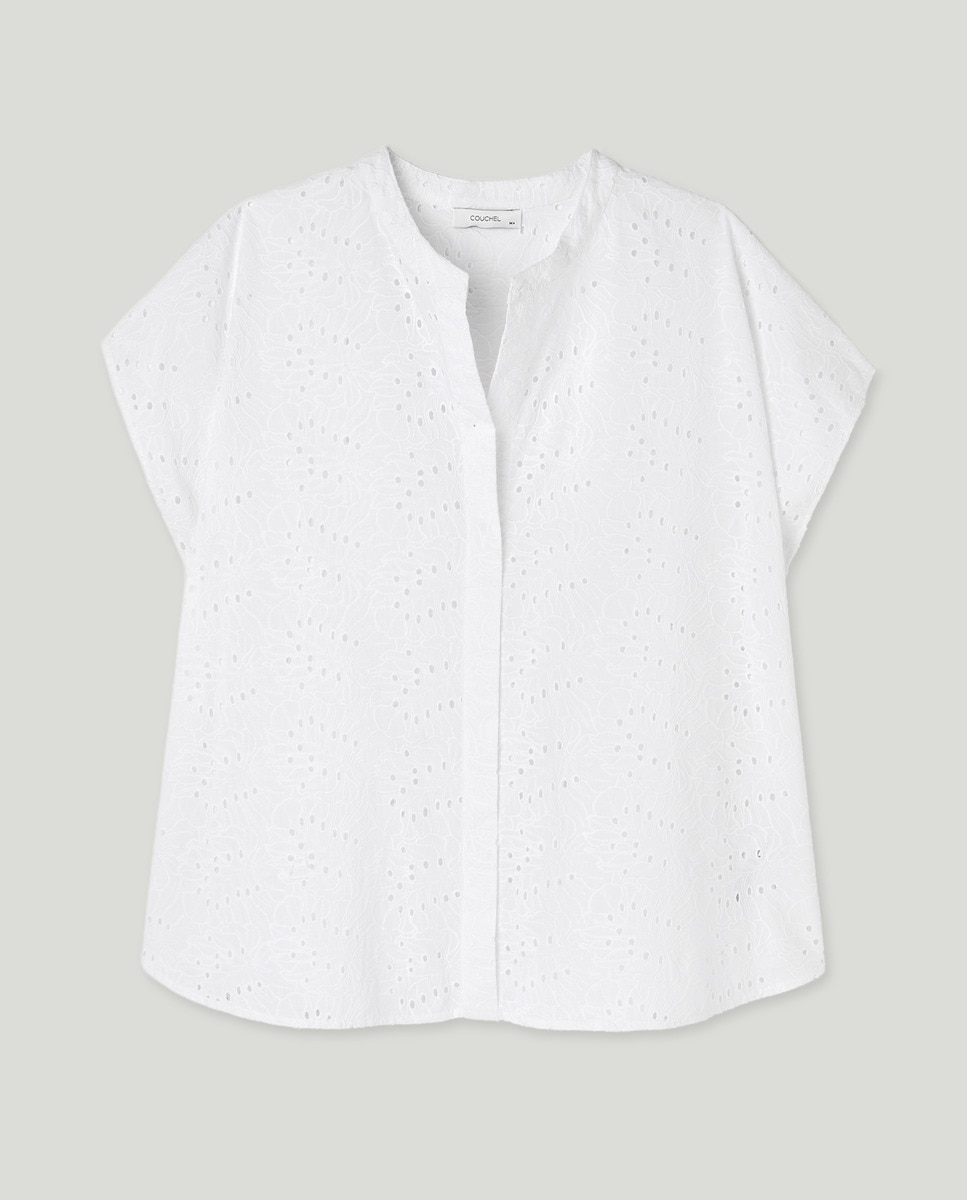 Blusa Lisa de Manga Curta Shiffly Branco-4