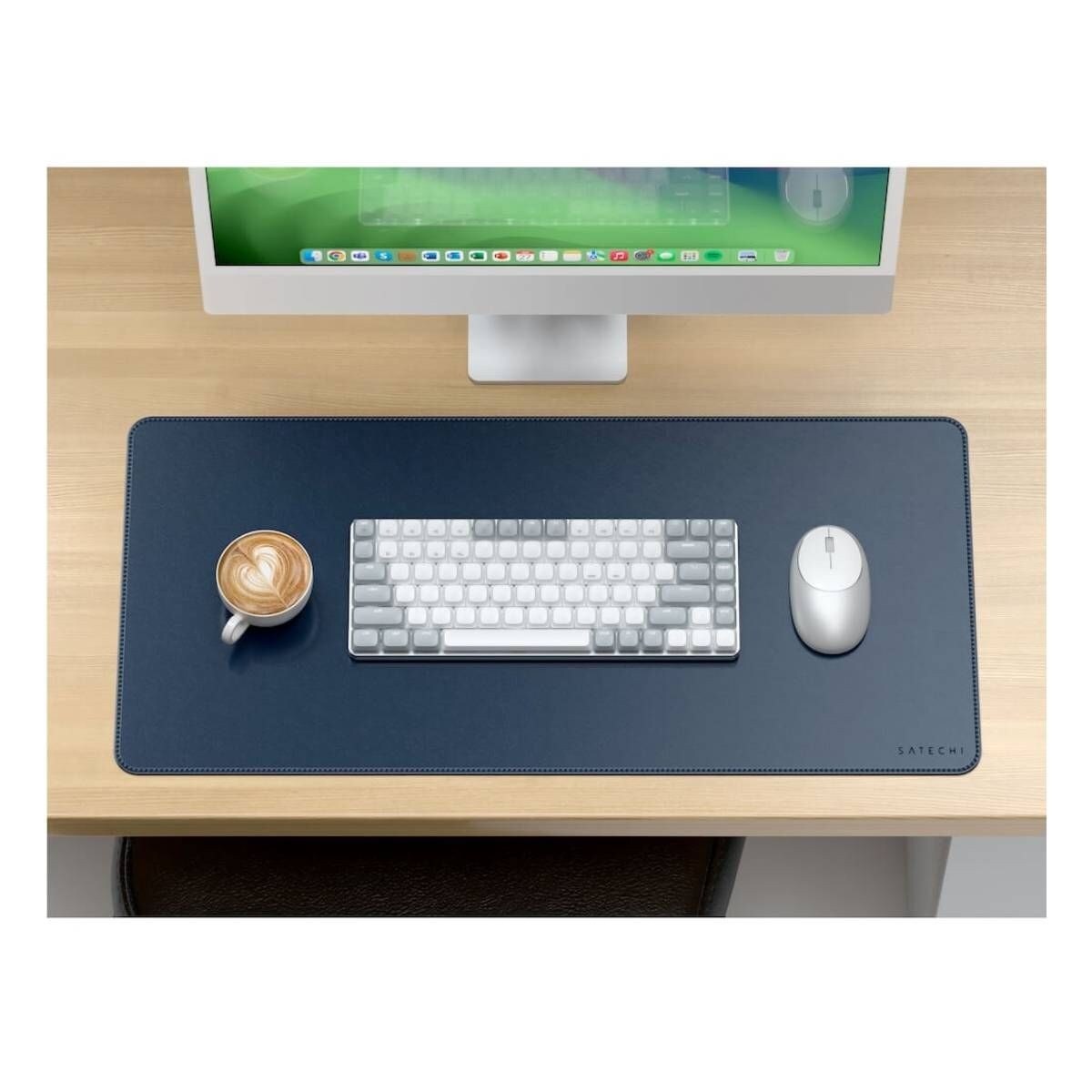 Tapete Satechi Premium Desk Mat Vegan Leather - Azul 5