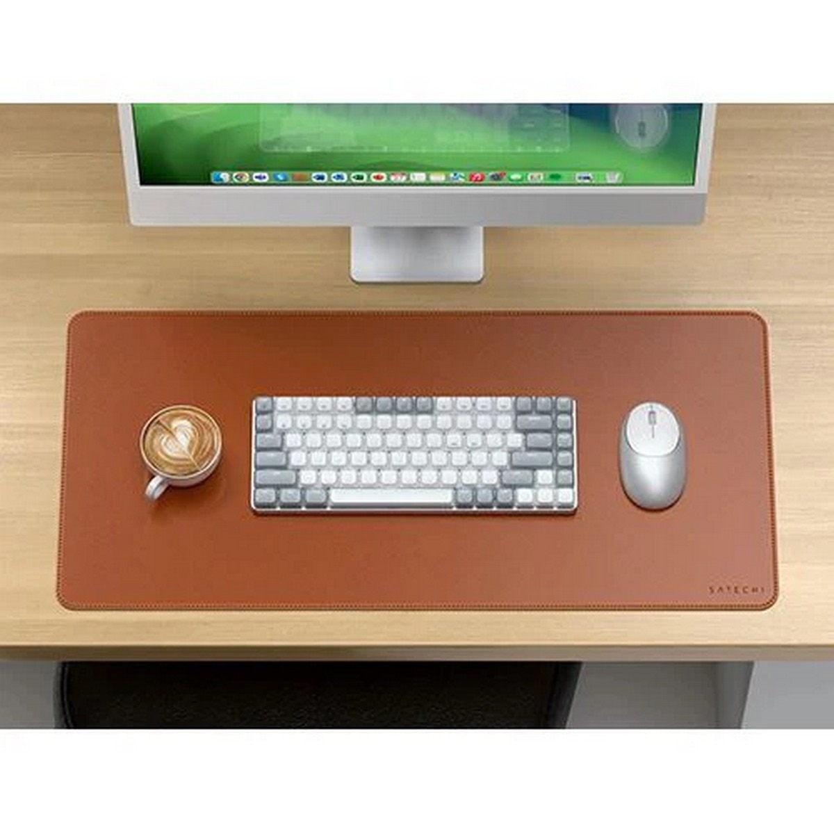 Tapete Satechi Premium Desk Mat Vegan Leather - Castanho 6