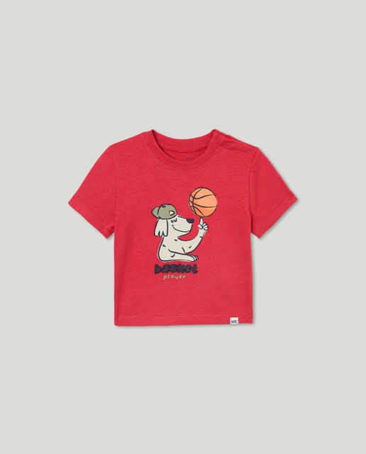 Imagen 0 de Camiseta manga corta estampado posicional de bebé niño
