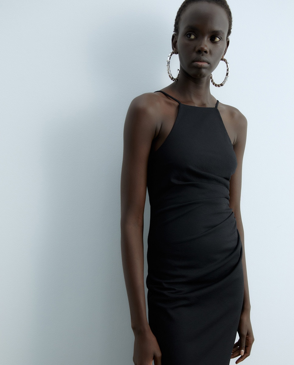 Vestido Midi Cintado Preto-2