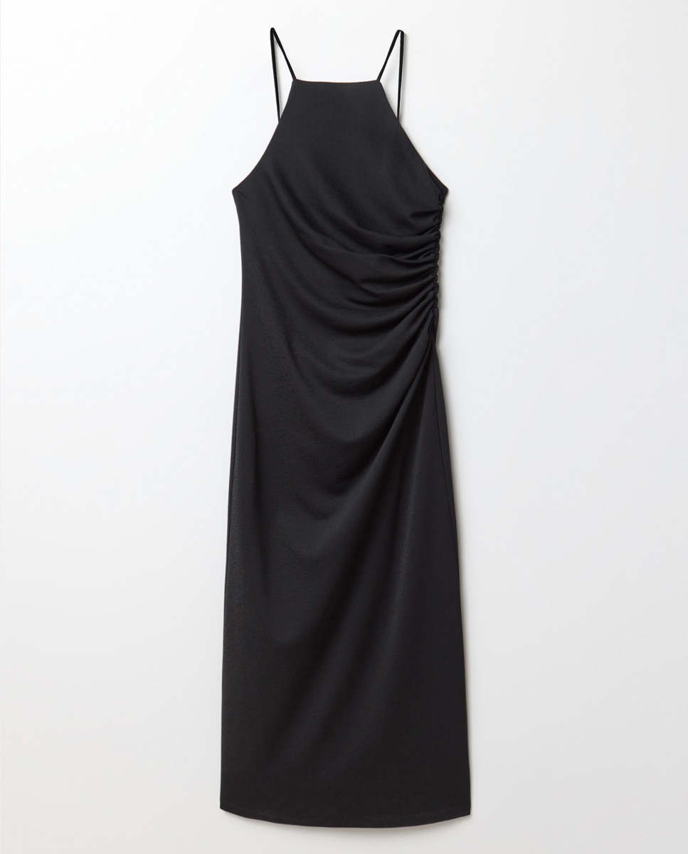 Vestido Midi Cintado Preto-7