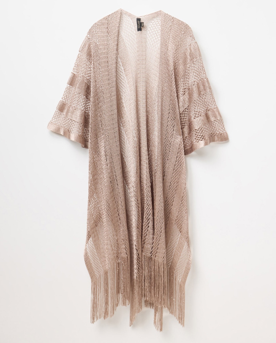 Kimono às Riscas Rede Castanho-1
