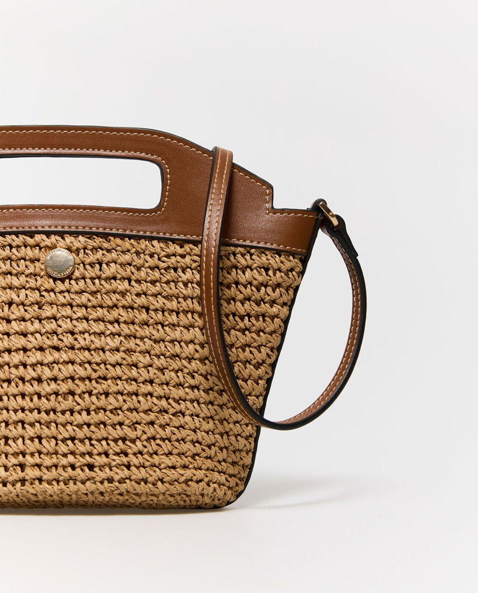 Mala Crossbody Rústica com Alça Cru-2