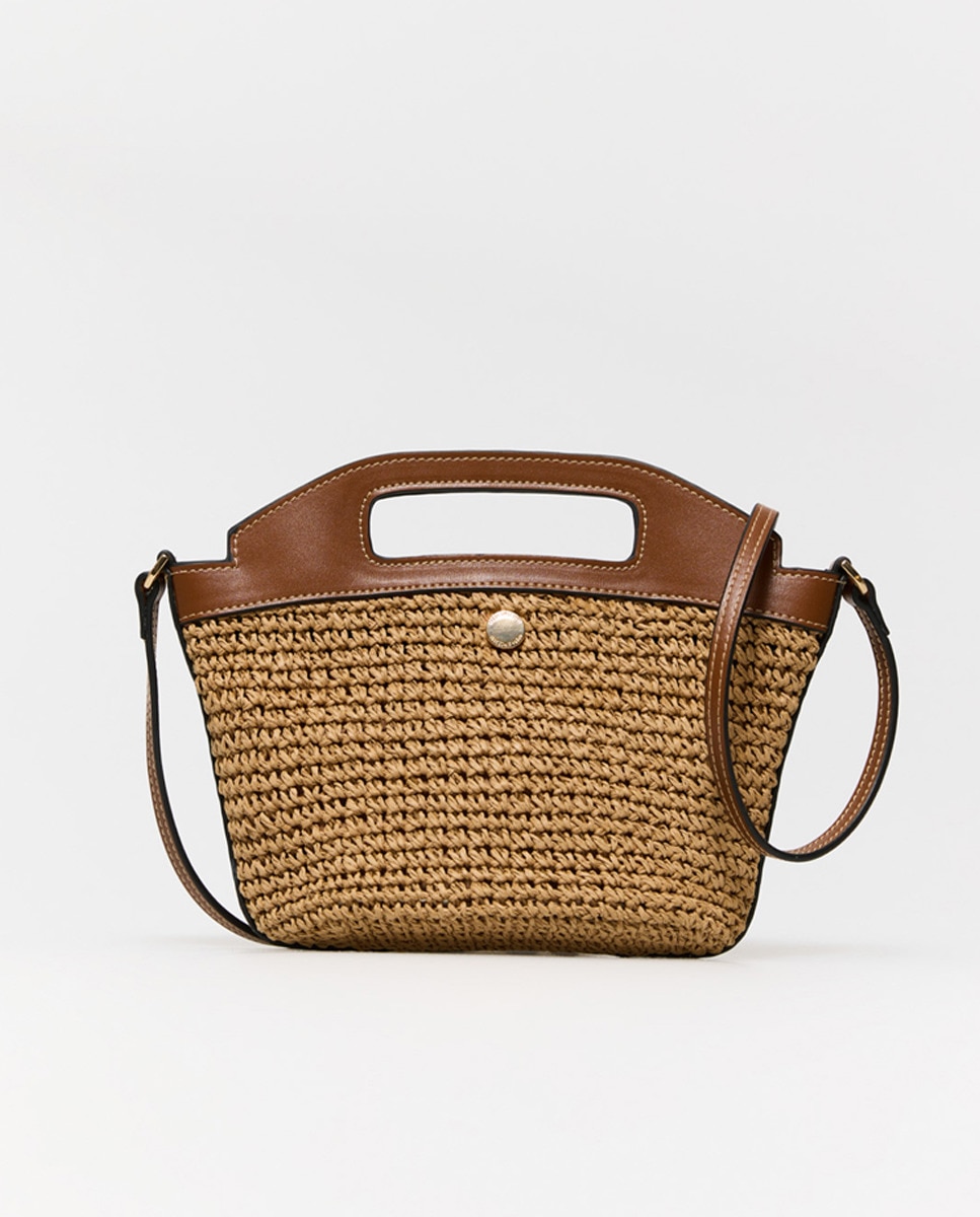 Mala Crossbody Rústica com Alça Cru-1