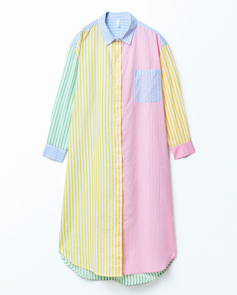 Camisa às riscas Multicolor-7